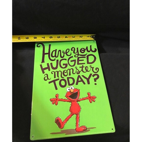 Hug a Monster Elmo Metal Sign - Picture 4 of 4